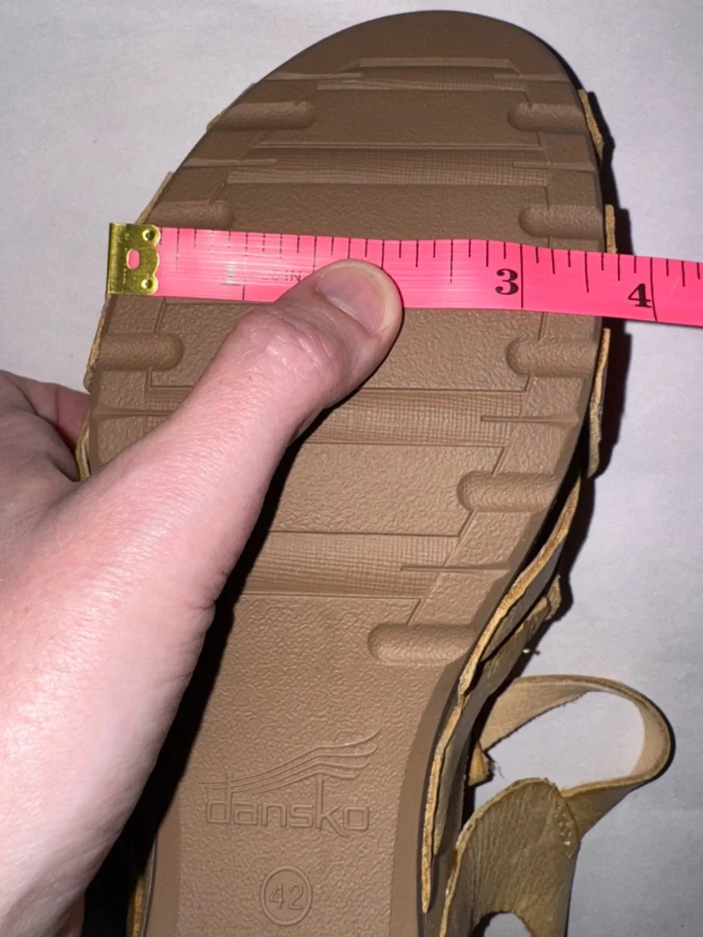 Dansko Tinley Gladiator Wedge Sandals Tan Leather Women’s EU 42 US 11.5-12